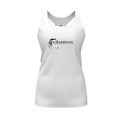 [CUS-DFW-RCBK-PER-WHT-FYS-LOGO1] Racerback Tank Top (Female Youth S, White, Logo 1)