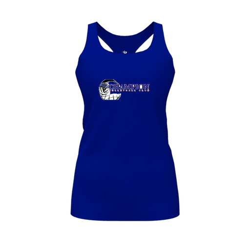 [FT0TRBRY-FYS-LOGO1] Decker Racerback Tank Top (Female Youth S, Royal, Logo 1)