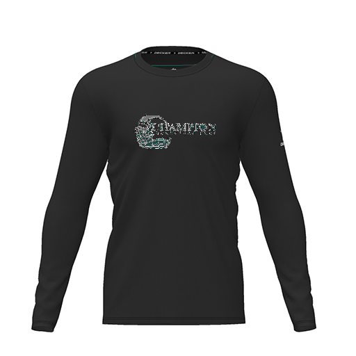 [CUS-DRIF-TEES-PER-CNK-LSL-BLK-YXS-LOGO1] Dri Fit Performance T-Shirt (Youth XS, Black, Logo 1, Long Sleeve)