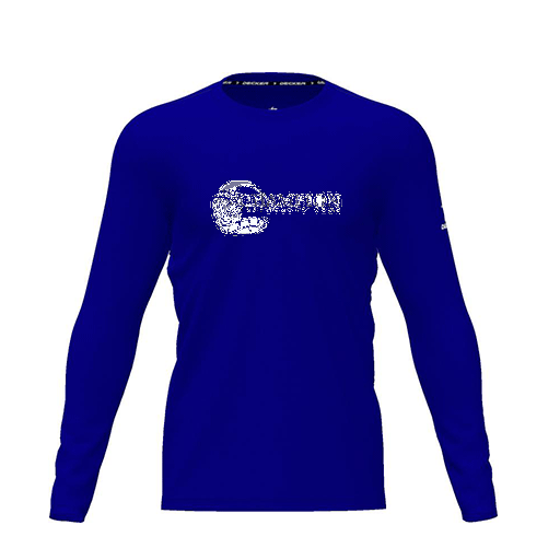 [CUS-DRIF-TEES-PER-CNK-LSL-RYL-YXS-LOGO1] Dri Fit Performance T-Shirt (Youth XS, Royal, Logo 1, Long Sleeve)
