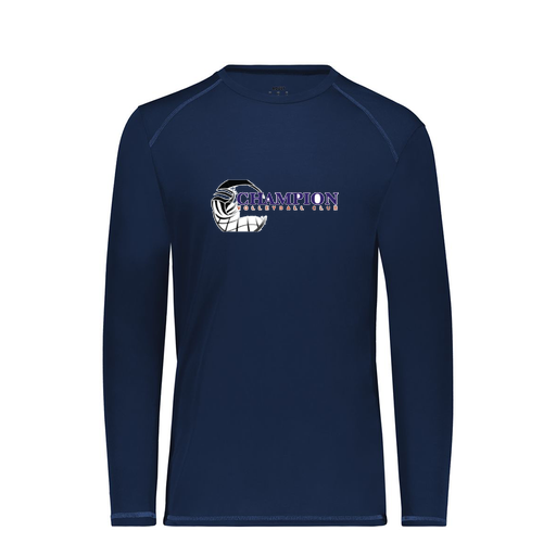 [6845.065.S-LOGO1] Men's SoftTouch Long Sleeve (Adult S, Navy, Logo 1)