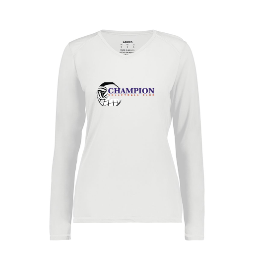 [6847.005.XS-LOGO1] Women's SoftTouch Long Sleeve (Female Adult XS, White, Logo 1)