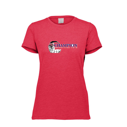 [FTSCUBRD-FAXS-LOGO1] Decker Women's Tri-Blend T-Shirt - Short Sleeve (Female Adult XS, Red, Logo 1)