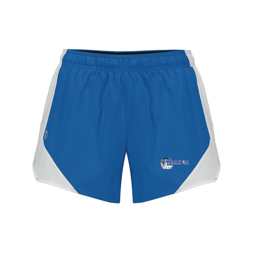 [229489.H02.S-LOGO1] Girls Olympus Shorts (Female Youth S, Royal, Logo 1)
