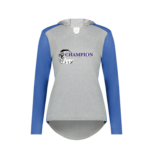 [6902.28V.XS-LOGO1] Ladies Vintage Hoodie (Female Adult XS, Royal, Logo 1)