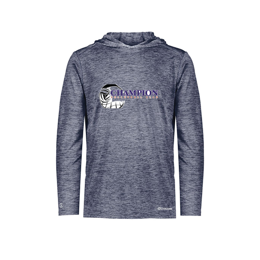 [FOLHCGNV-AS-LOGO1] Decker Men's Charge Hoodie (Adult S, Navy, Logo 1)