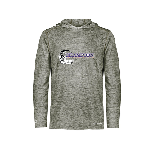 [FOLHCGGY-AS-LOGO1] Decker Men's Charge Hoodie (Adult S, Gray, Logo 1)