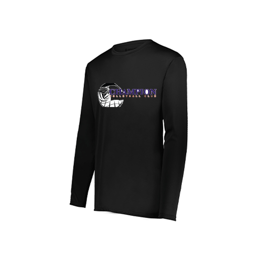 [222822.080.XS-LOGO1] Men's LS Smooth Sport Shirt (Adult XS, Black, Logo 1)