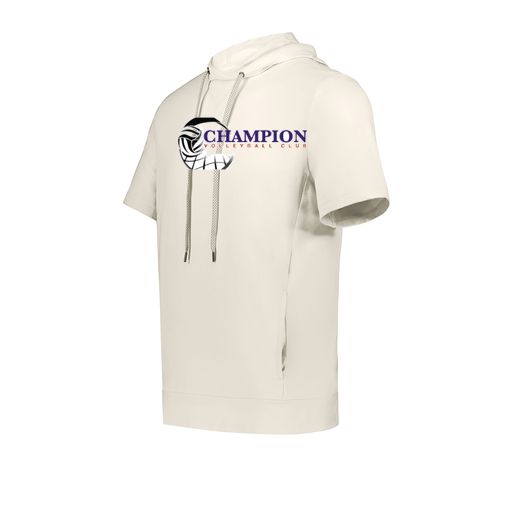 [222605-WHT-YS-LOGO1] YOUTH VENTURA SOFT KNIT SHORT SLEEVE HOODIE (Youth S, White, Logo 1)