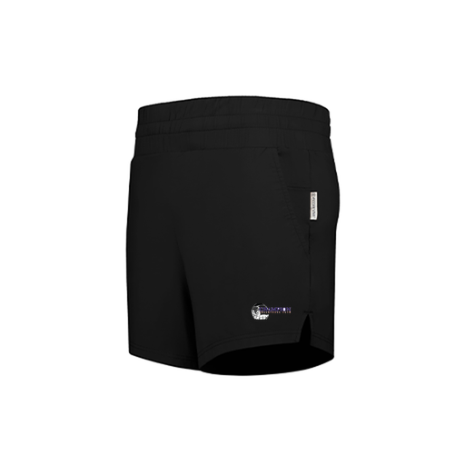[223704.080.XS-LOGO1] LADIES VENTURA SOFT KNIT SHORTS (Female Adult XS, Black, Logo 1)