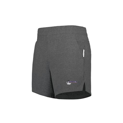 [223704.E83.XS-LOGO1] LADIES VENTURA SOFT KNIT SHORTS (Female Adult XS, Gray, Logo 1)